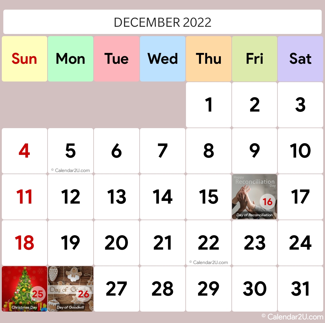 South Africa Calendar