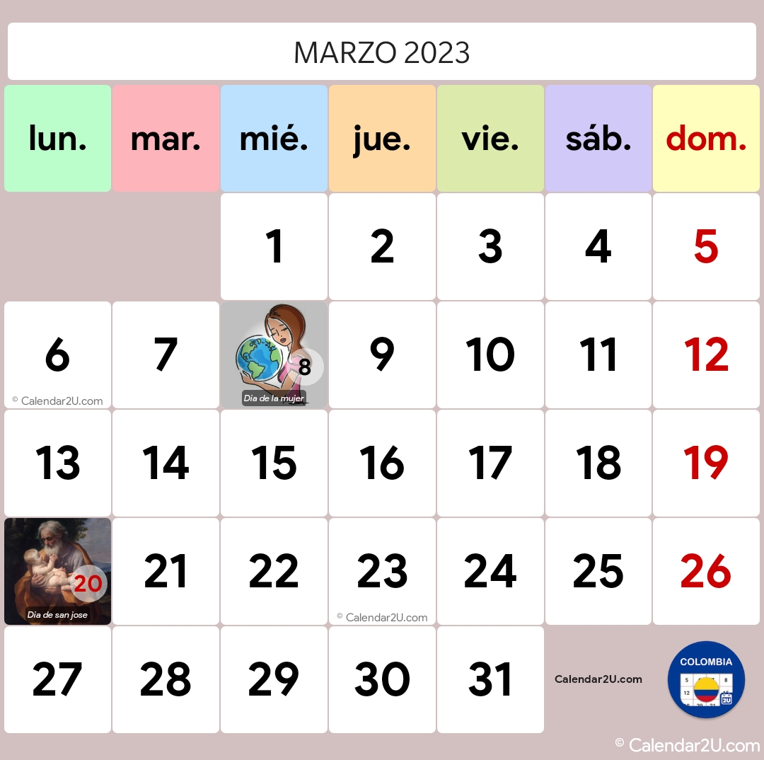 Colombia Calendar