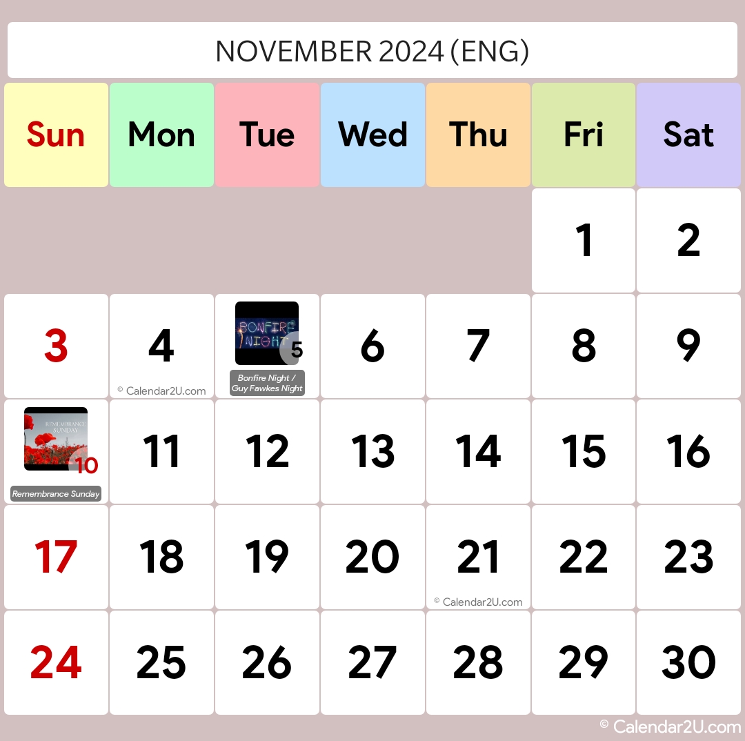 United Kingdom Calendar