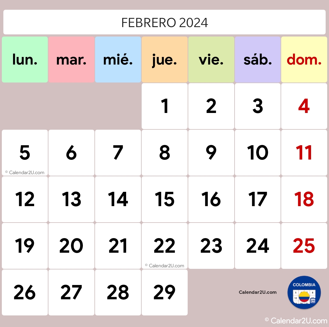 Colombia (Colombia) Calendar