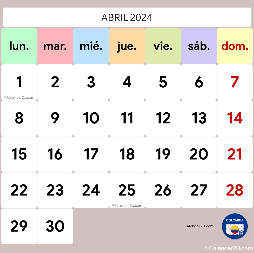 Colombia (Colombia) Calendar