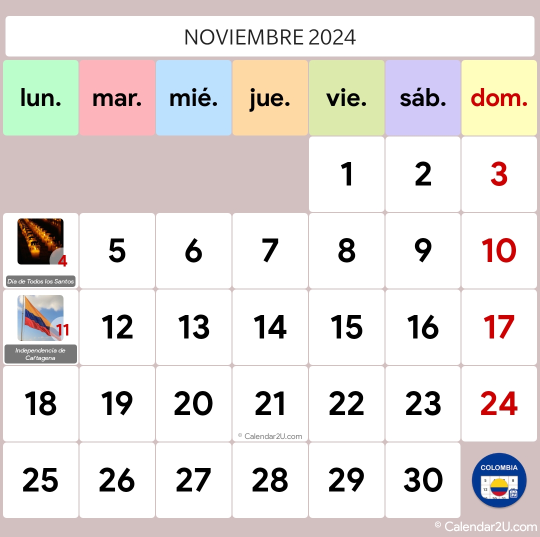 Colombia Calendar