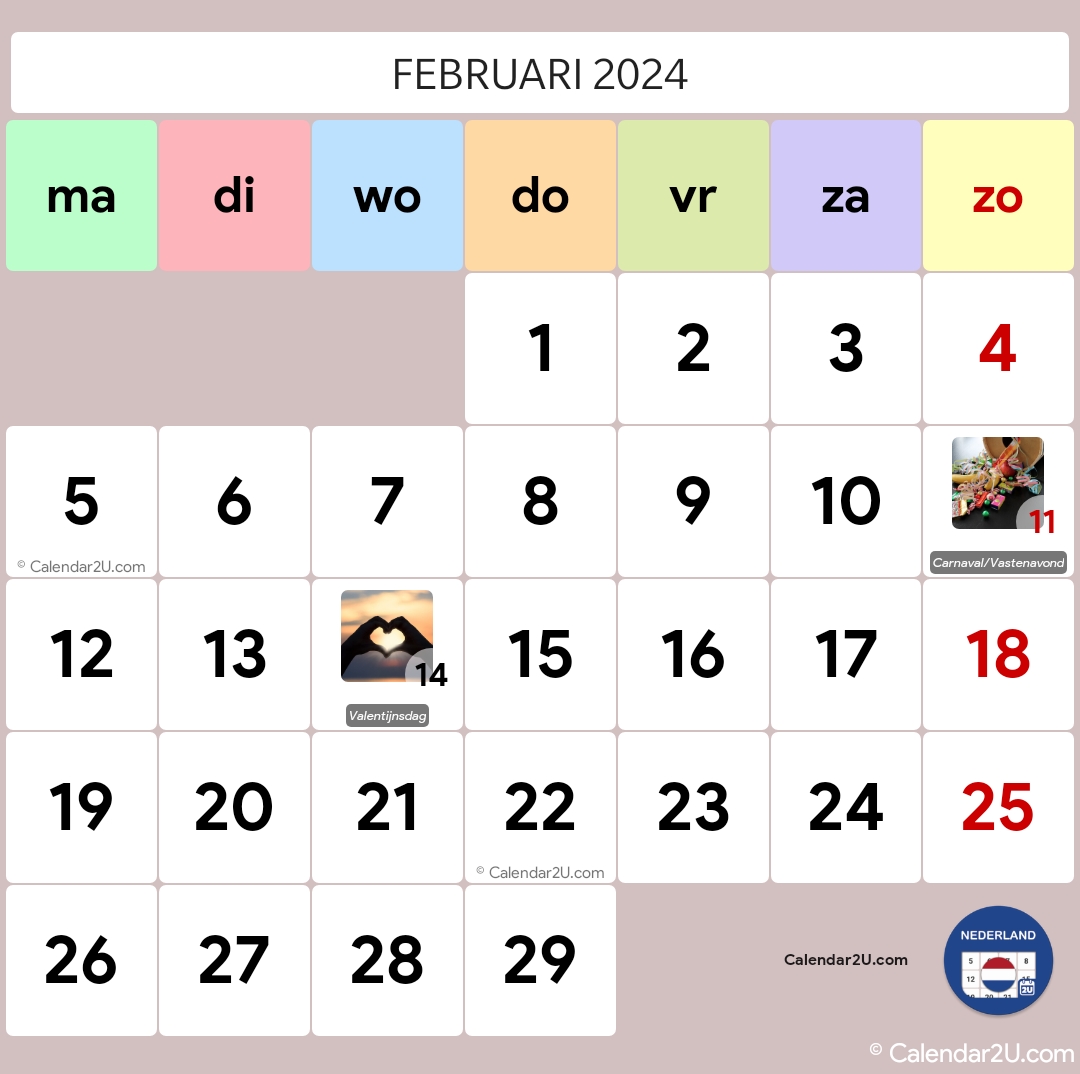 Nederland (Netherlands) Calendar
