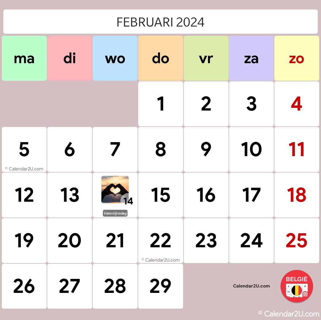 Belgium Calendar