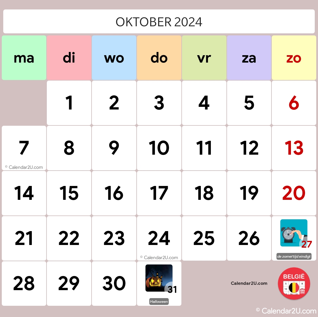 Belgium Calendar