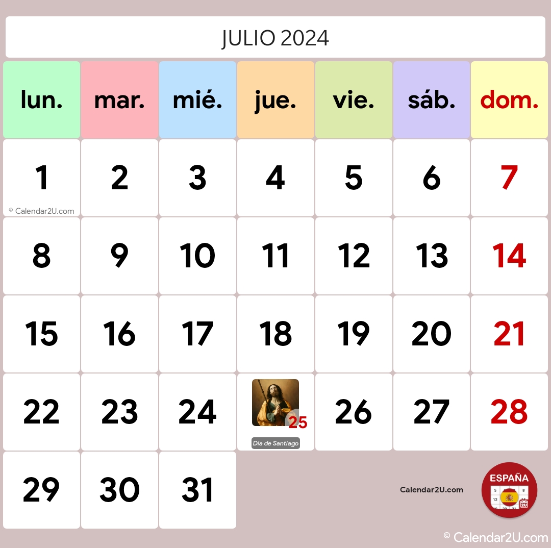 Spain Calendar