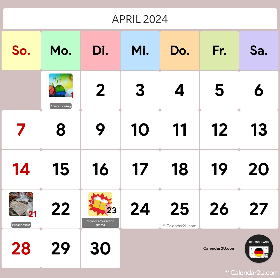 Deutschland (Germany) Calendar