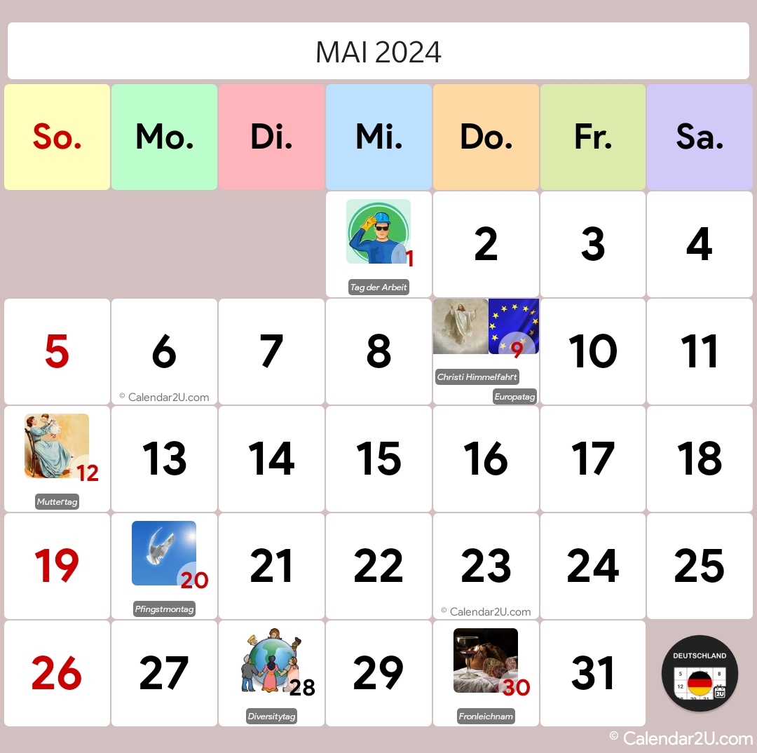 Deutschland (Germany) Calendar