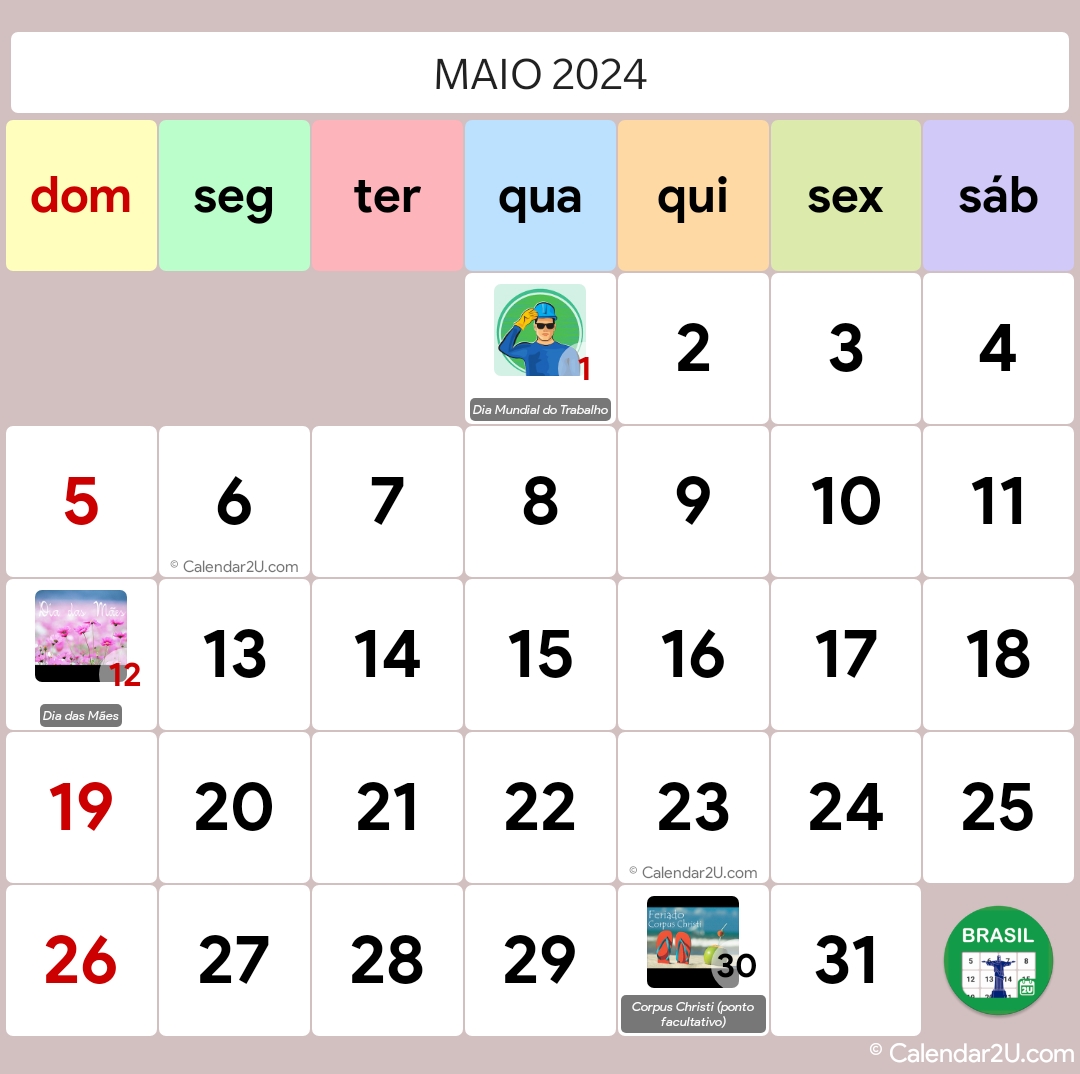 Brasil (Brazil) Calendar