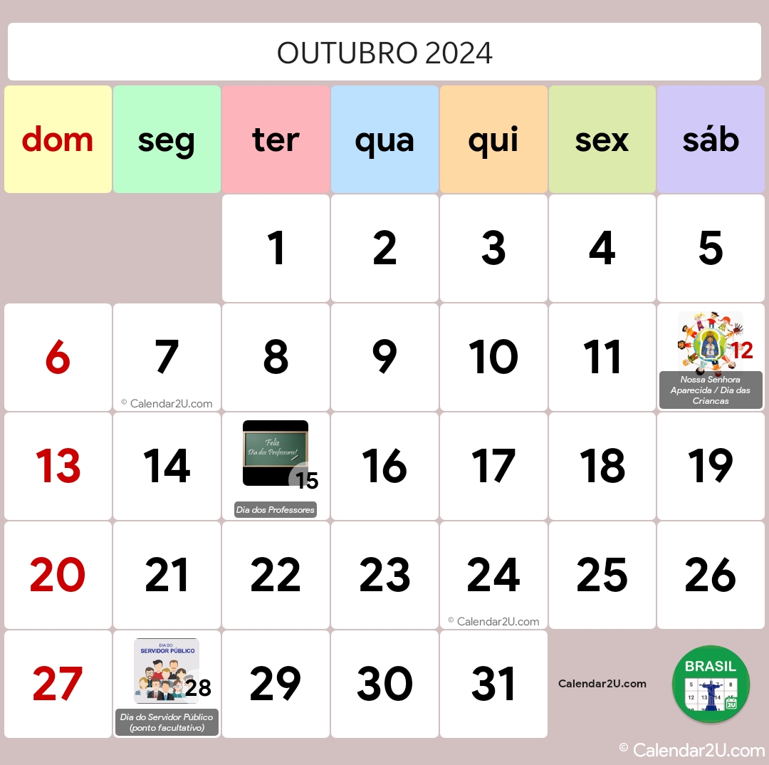 Brasil (Brazil) Calendar