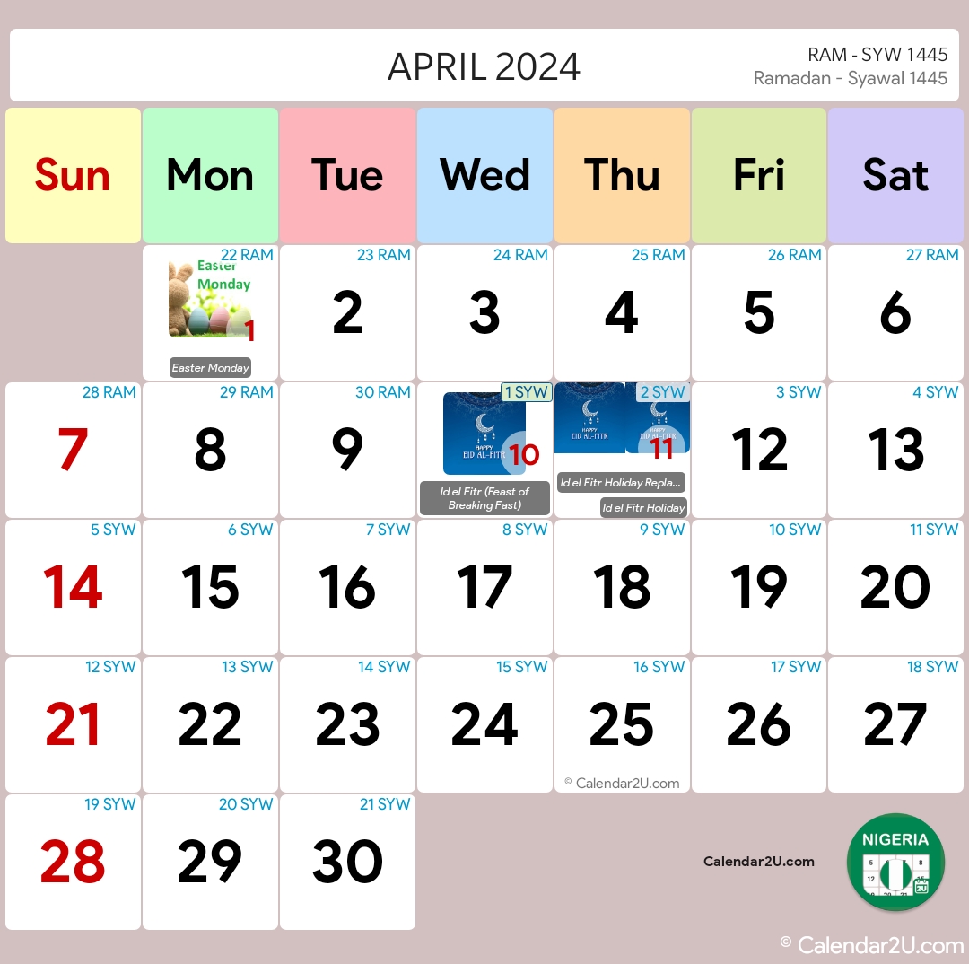 Nigeria Calendar