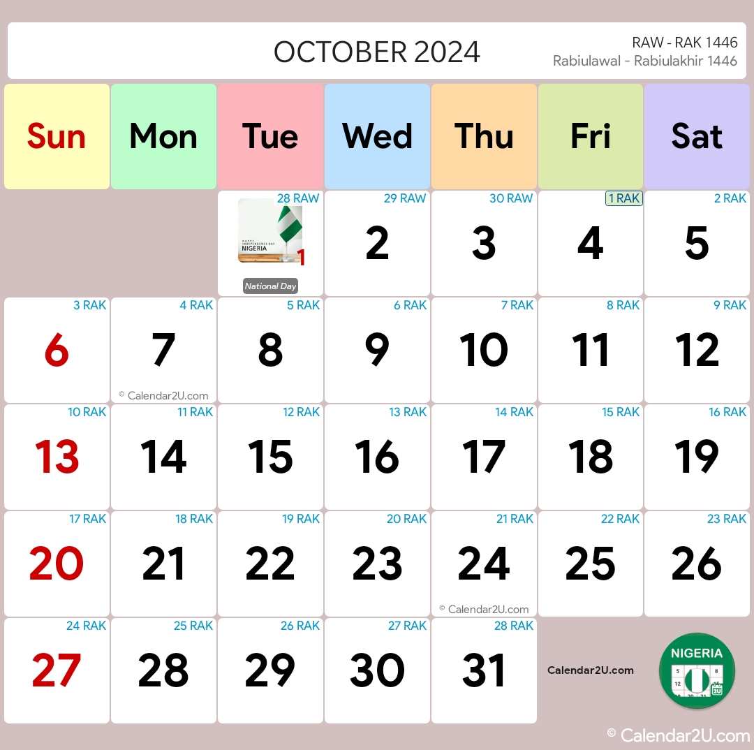 Nigeria Calendar