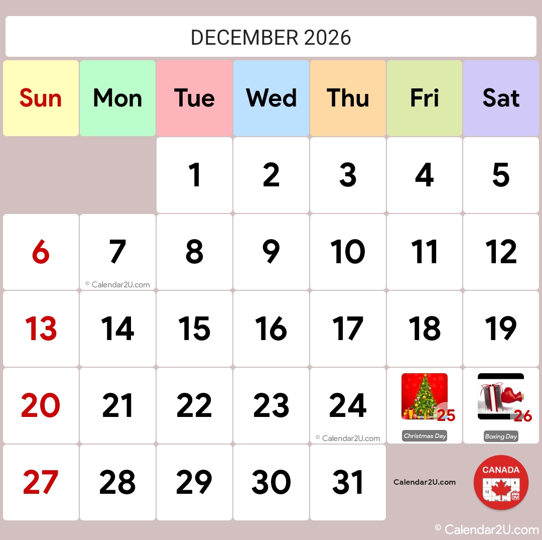 Calendar Image 2026 12