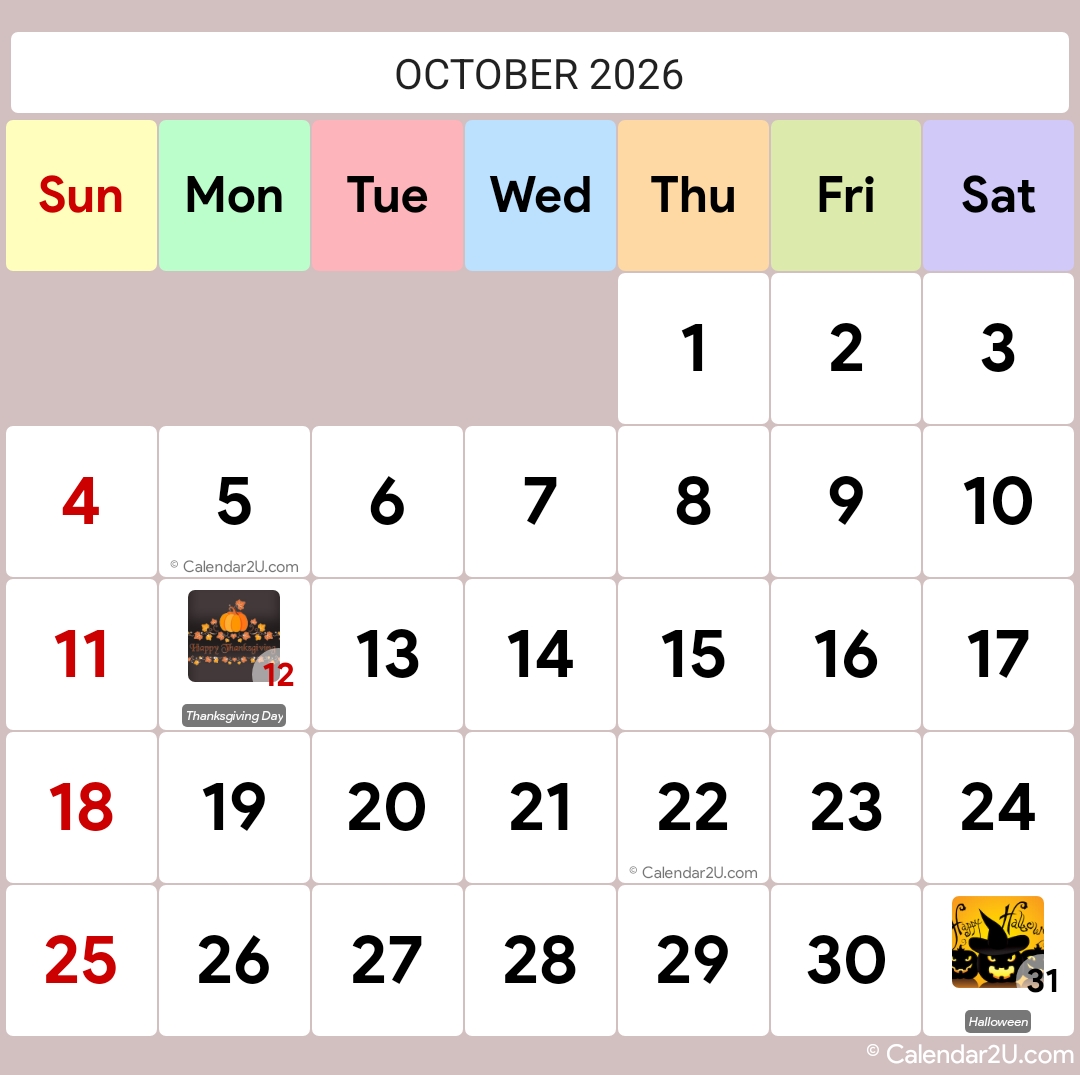 Calendar Image 2026 10