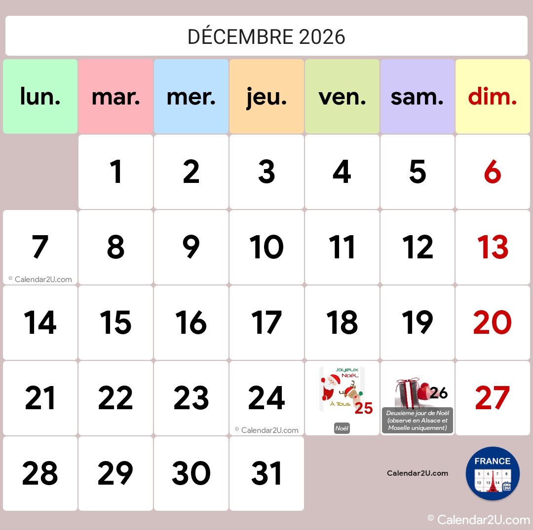 Calendar Image 2026 12