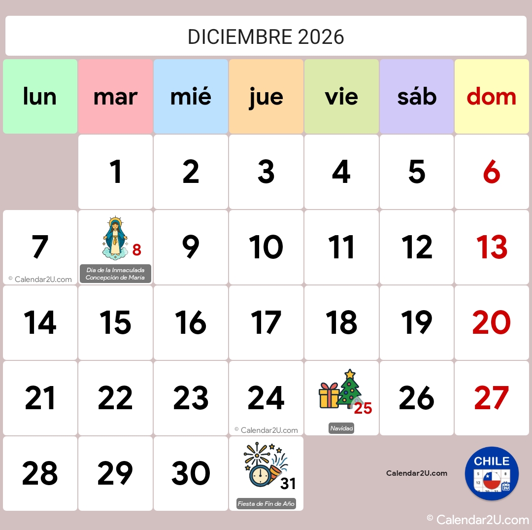 Calendar Image 2026 12