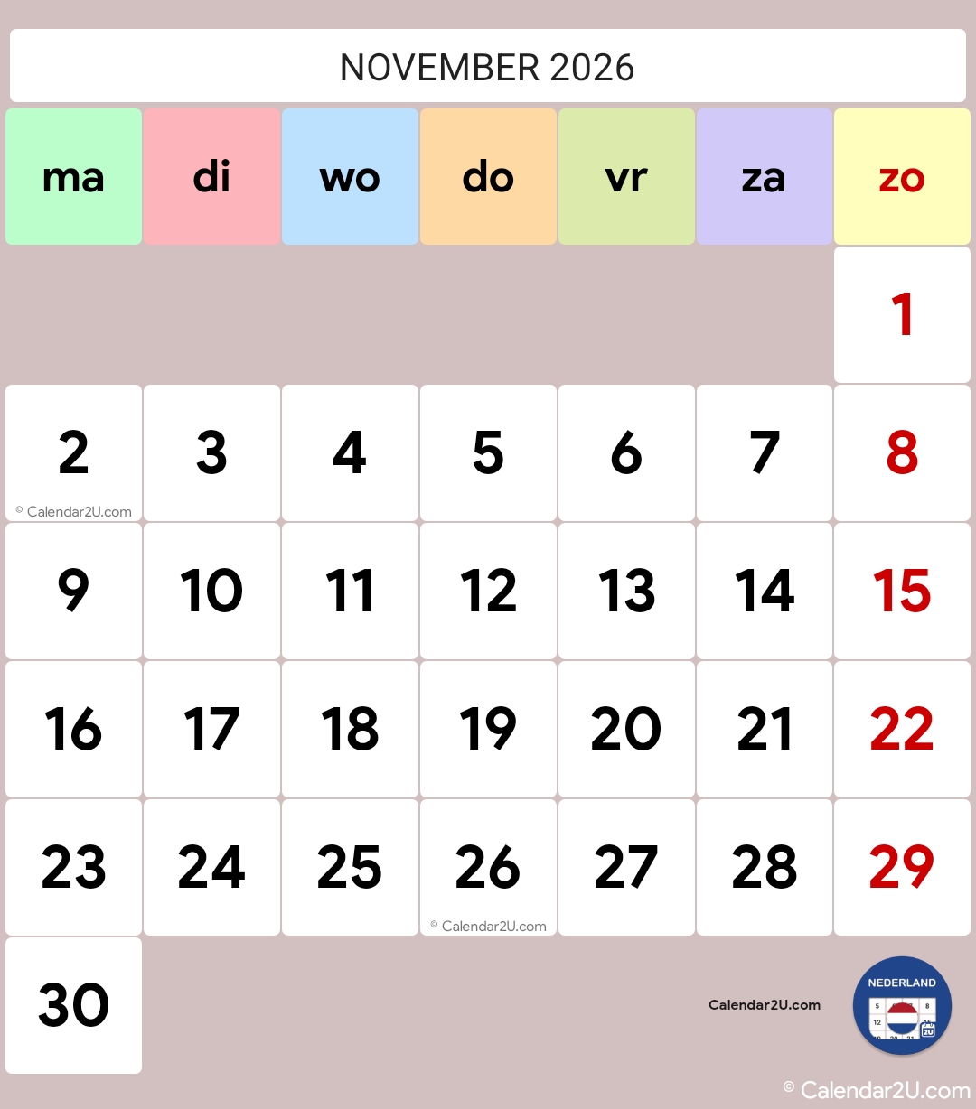Calendar Image 2026 11