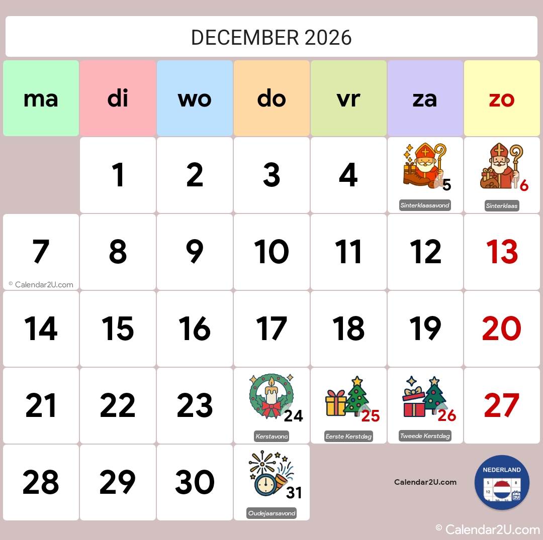 Calendar Image 2026 12