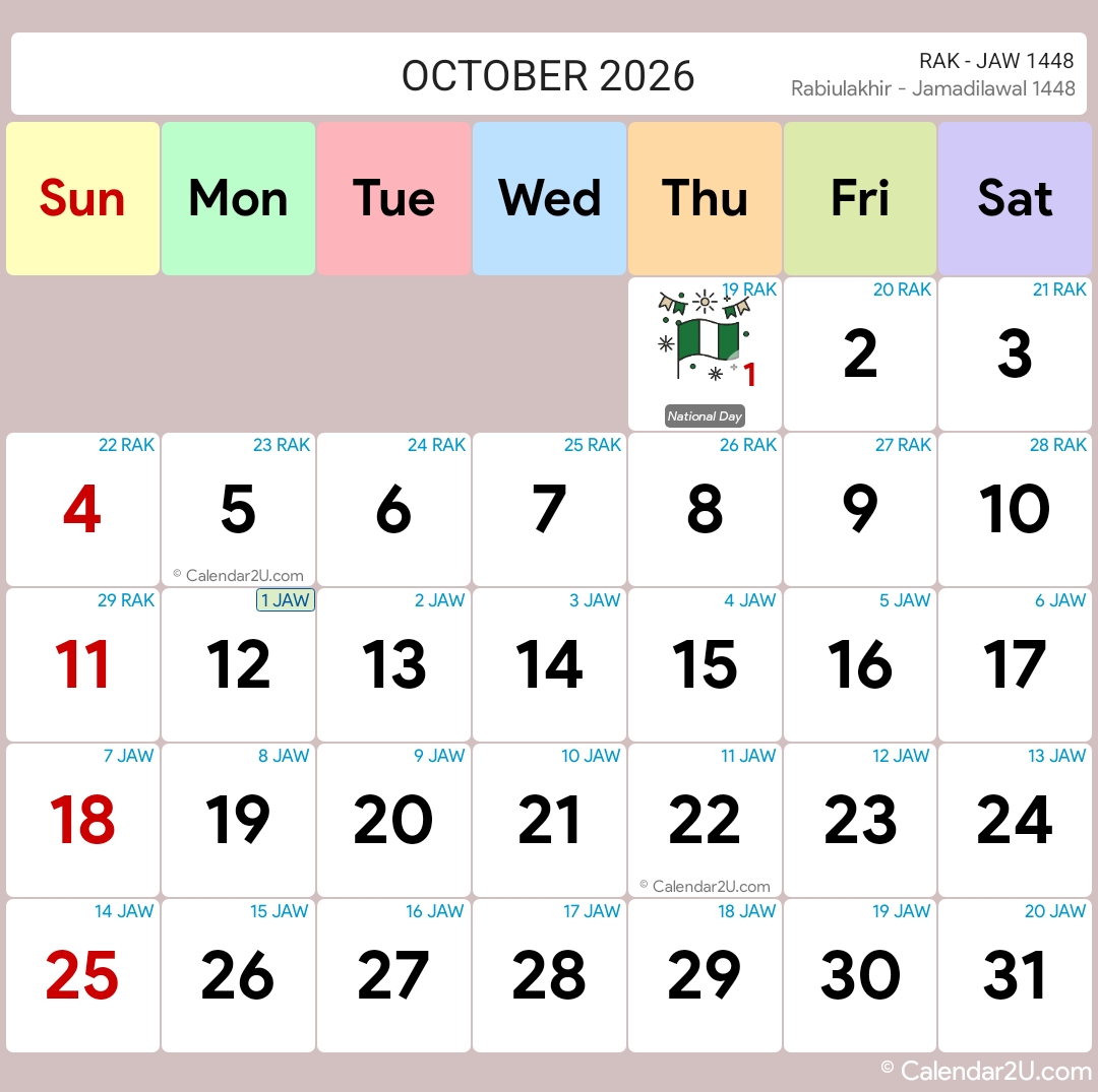 Calendar Image 2026 10