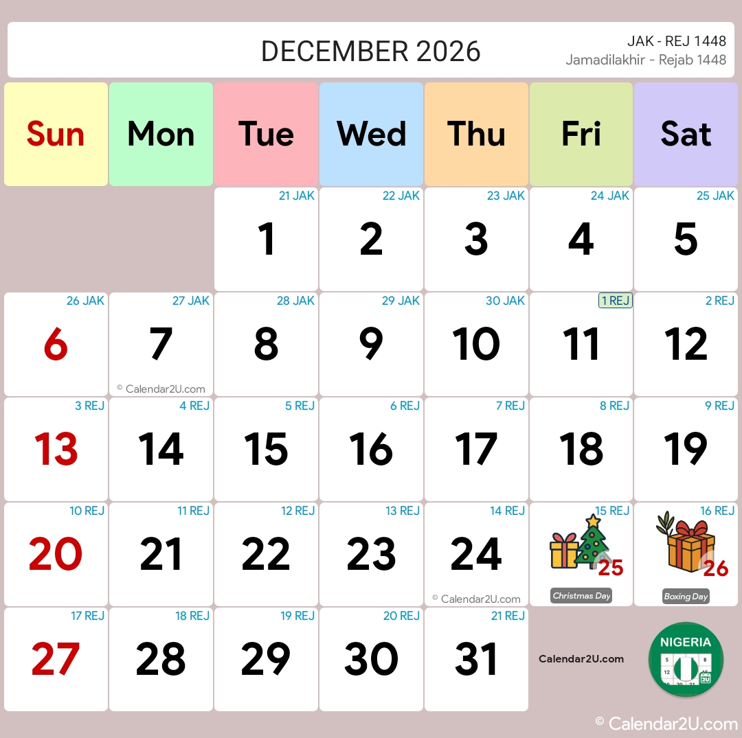 Calendar Image 2026 12