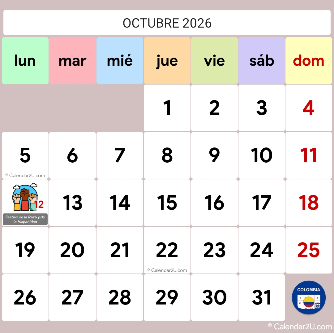 Calendar Image 2026 10