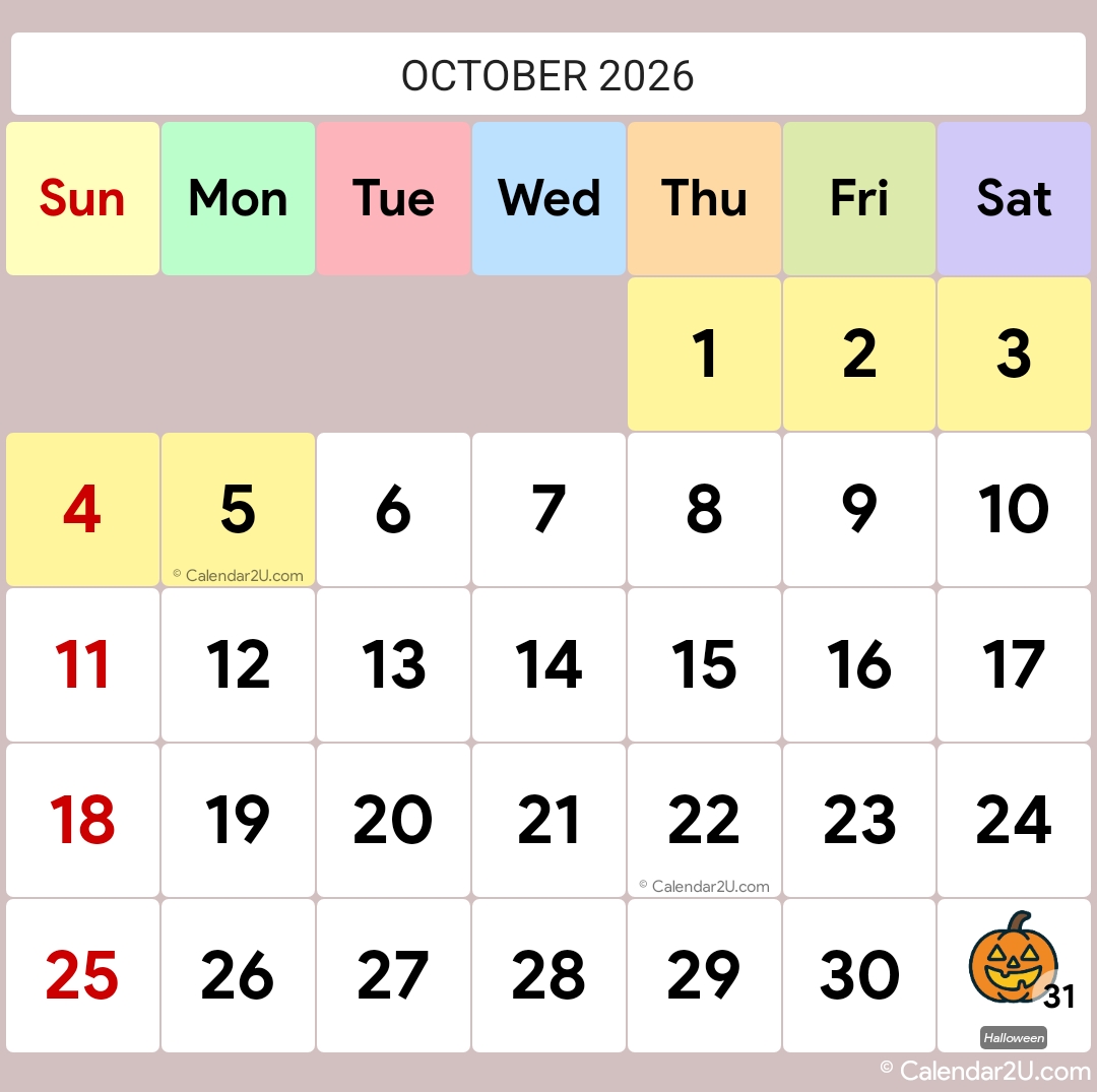 Calendar Image 2026 10