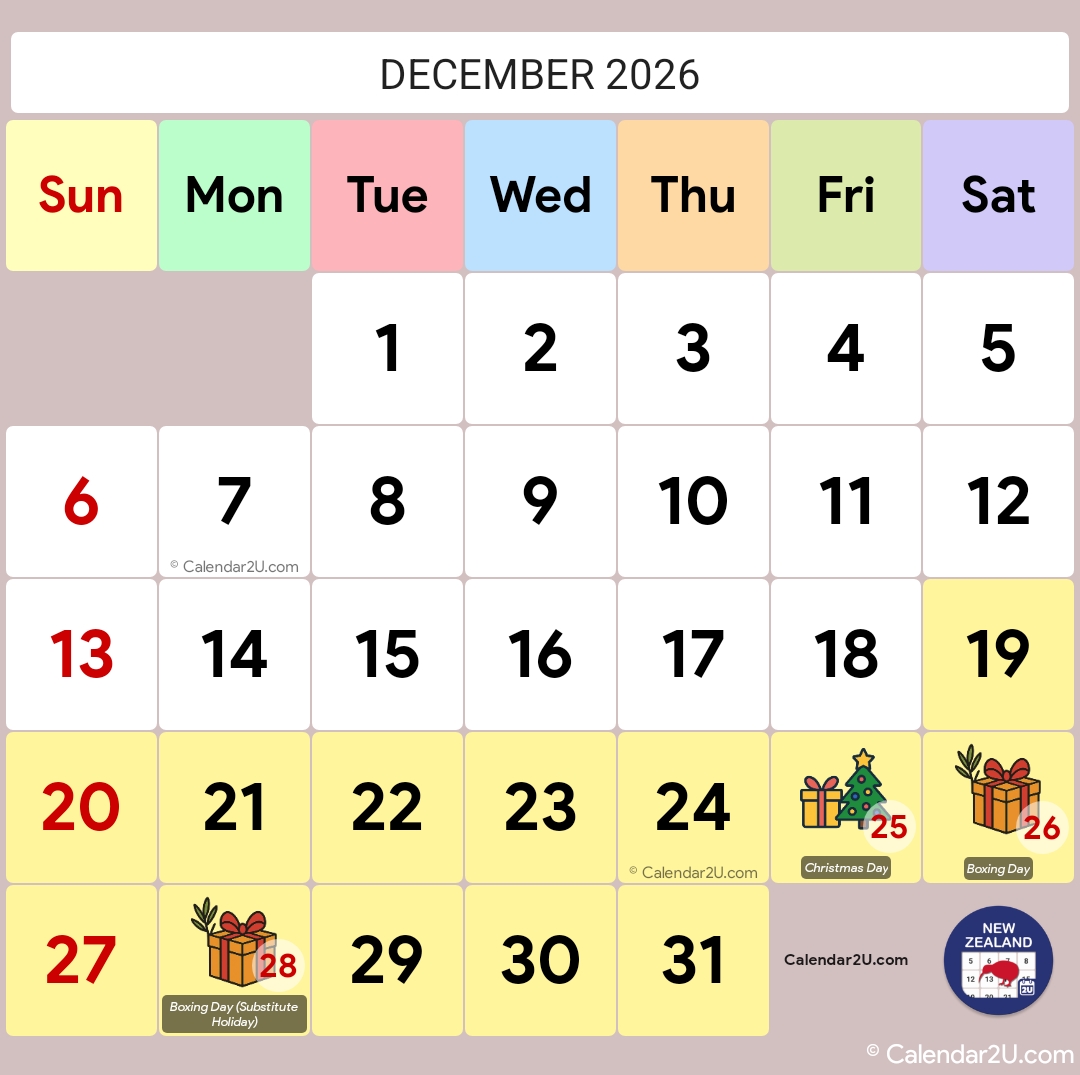 Calendar Image 2026 12