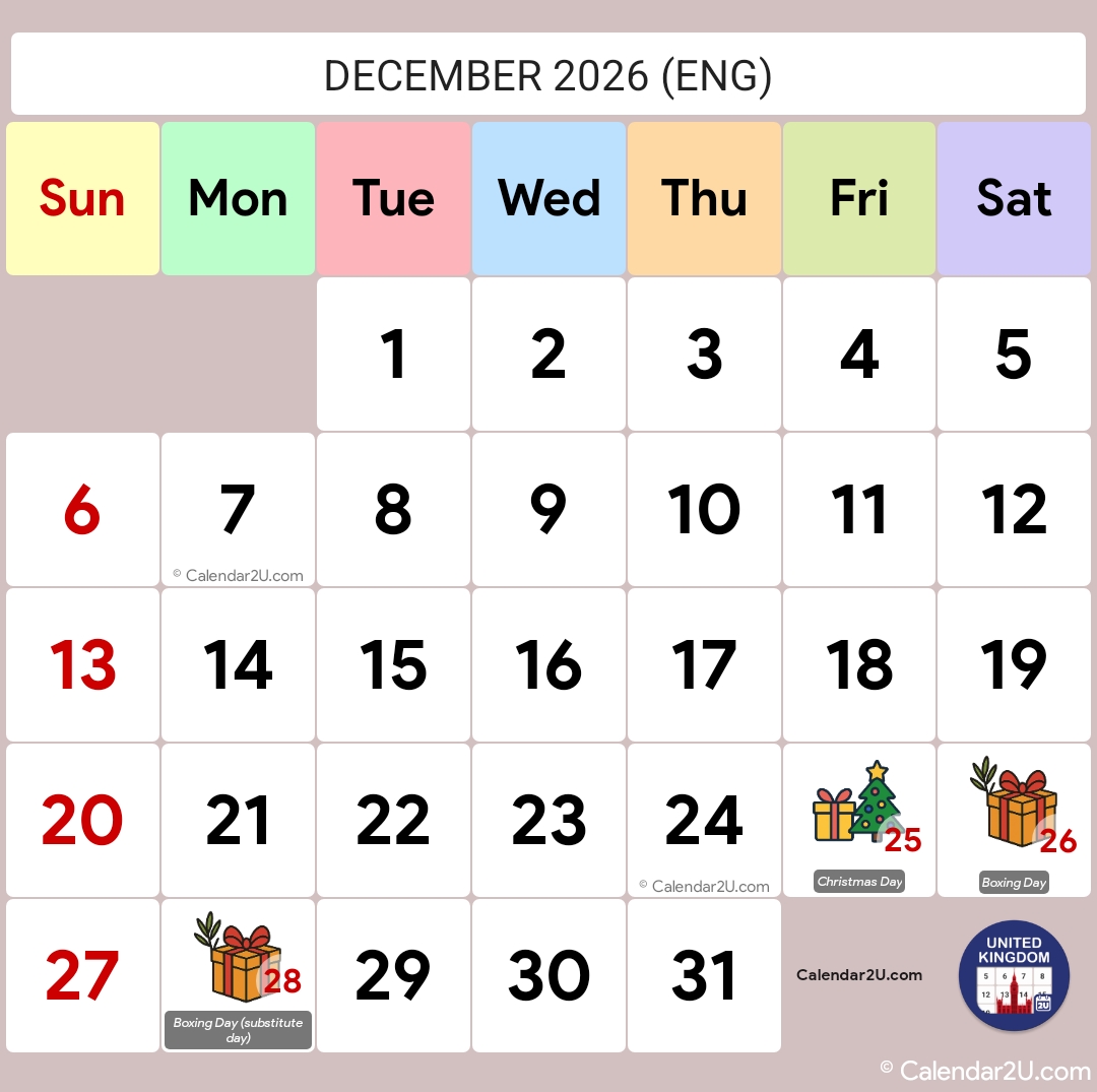 Calendar Image 2026 12