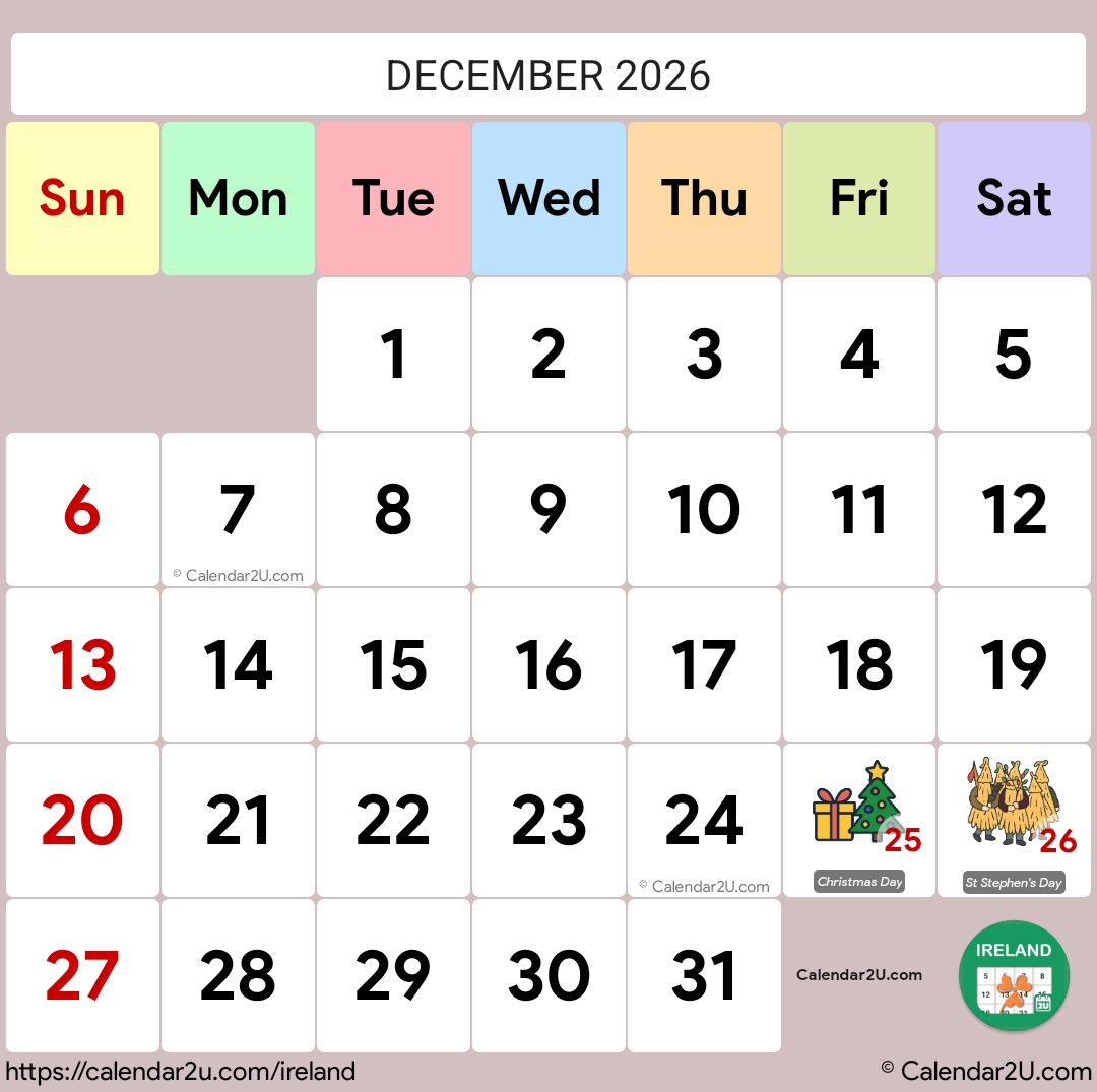 Calendar Image 2026 12